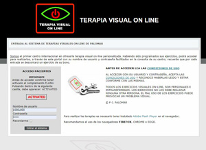 Terapia visual on.line. Los tratamientos de rehabilitación visual después de un ictus, han sido diseñados por el Doctor Palomar.
